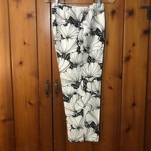 Loft cropped floral lined pants